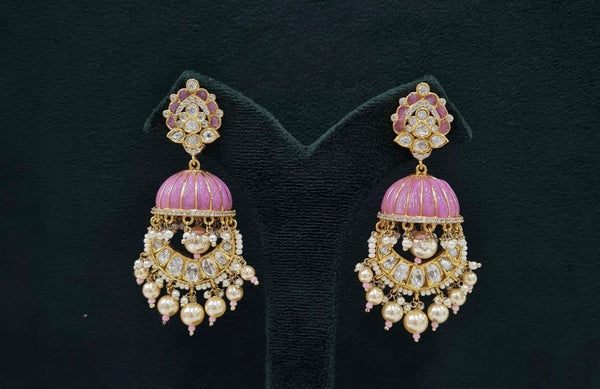 Kundan Earrings 07606 - KRISHNA'S SWETA JEWELLERY