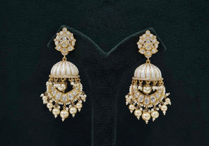 Kundan Earrings 07606 - KRISHNA'S SWETA JEWELLERY