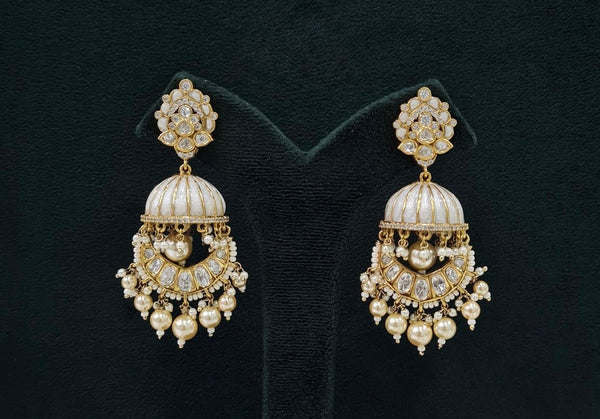 Kundan Earrings 07606 - KRISHNA'S SWETA JEWELLERY