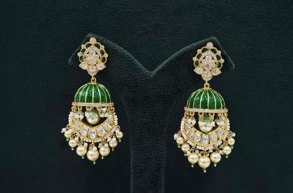 Kundan Earrings 07606 - KRISHNA'S SWETA JEWELLERY