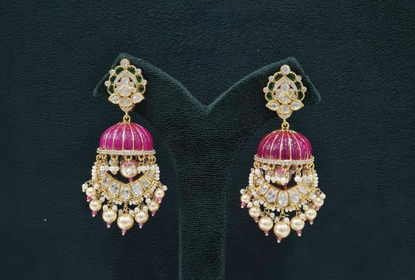 Kundan Earrings 07606 - KRISHNA'S SWETA JEWELLERY