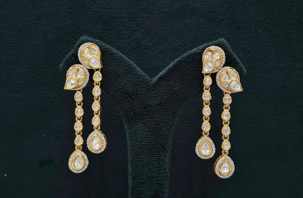 Kundan Earrings 07607 - KRISHNA'S SWETA JEWELLERY
