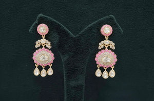 Kundan Earrings 07609 - KRISHNA'S SWETA JEWELLERY