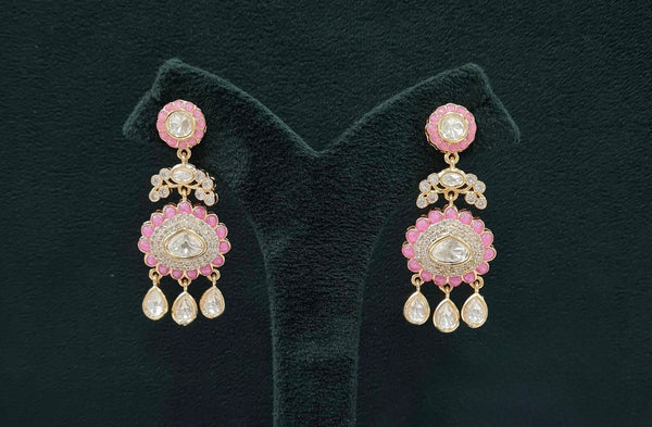 Kundan Earrings 07609 - KRISHNA'S SWETA JEWELLERY