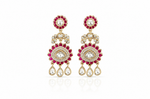 Kundan Earrings 07609 - KRISHNA'S SWETA JEWELLERY