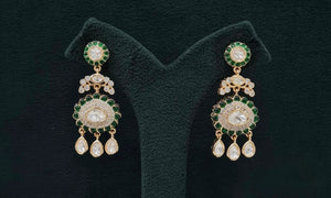 Kundan Earrings 07609 - KRISHNA'S SWETA JEWELLERY