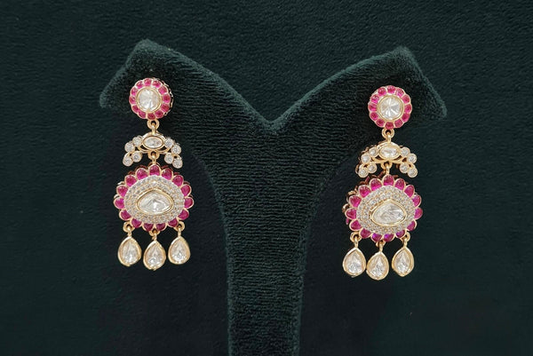 Kundan Earrings 07609 - KRISHNA'S SWETA JEWELLERY
