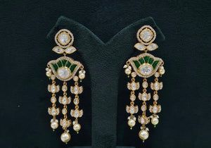Kundan Earrings 07641 - KRISHNA'S SWETA JEWELLERY