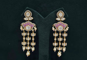 Kundan Earrings 07641 - KRISHNA'S SWETA JEWELLERY