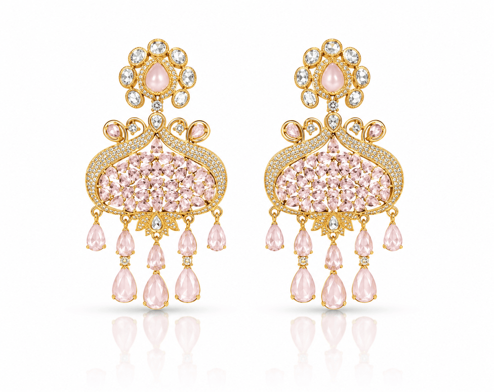 Kundan Earrings 08202 - KRISHNA'S SWETA JEWELLERY