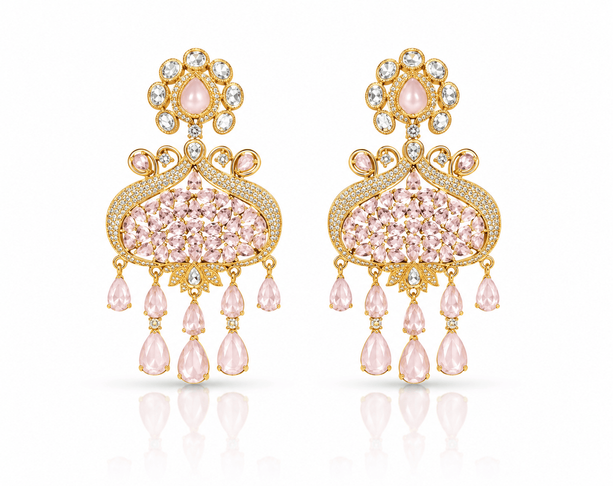 Kundan Earrings 08202 - KRISHNA'S SWETA JEWELLERY