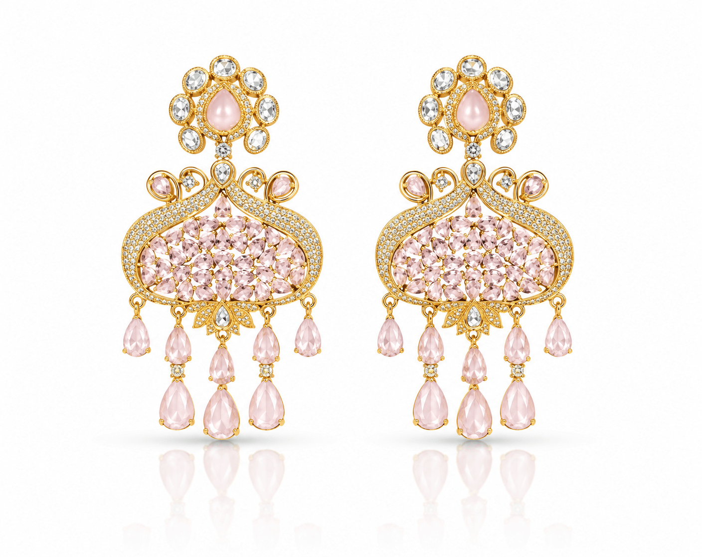 Kundan Earrings 08202 - KRISHNA'S SWETA JEWELLERY