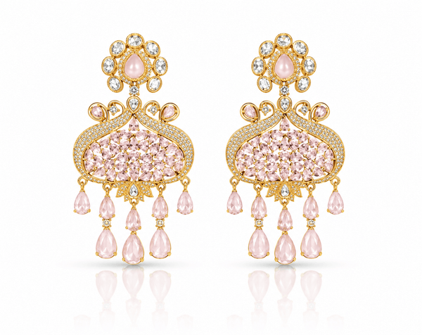 Kundan Earrings 08202 - KRISHNA'S SWETA JEWELLERY