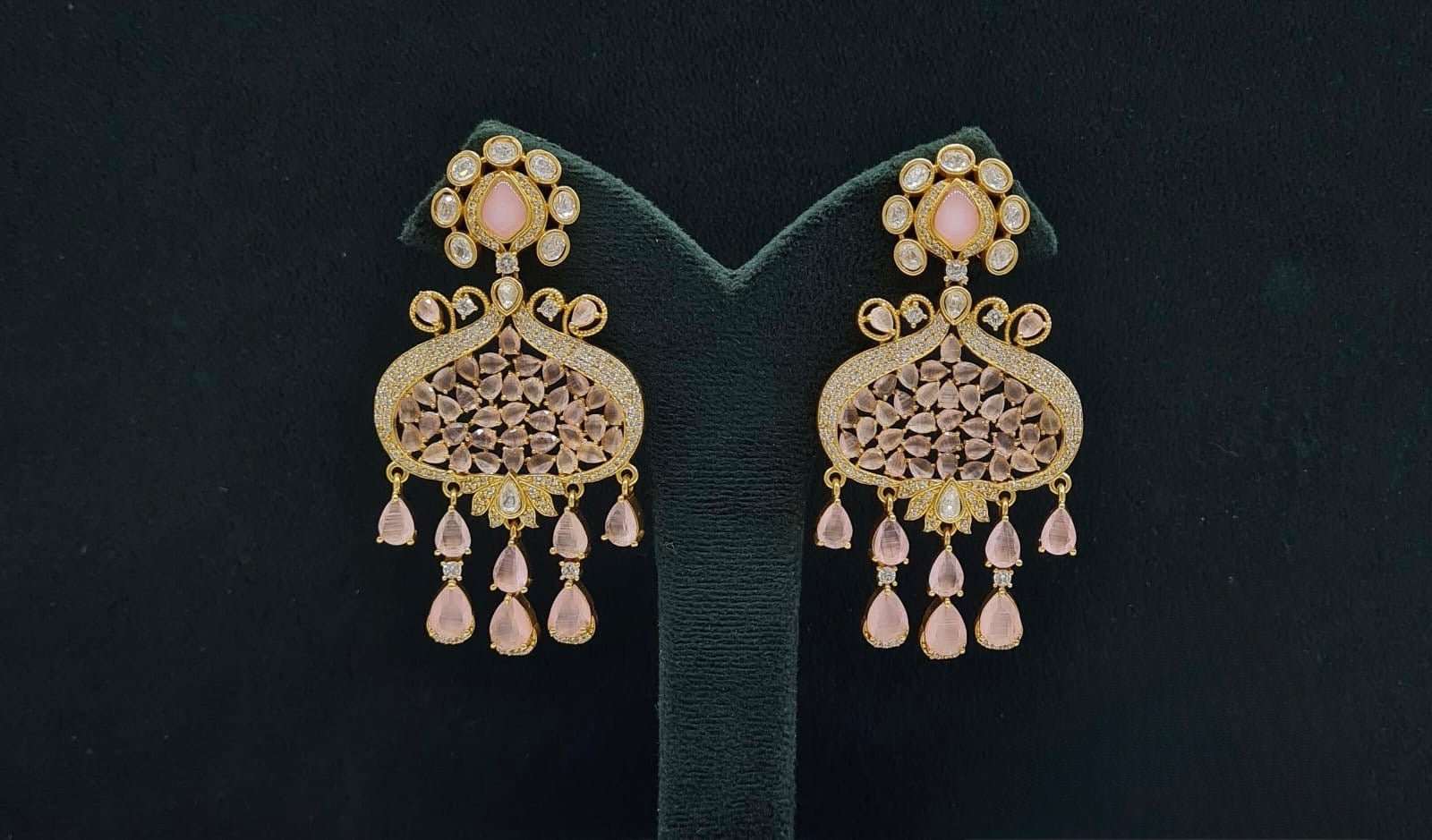Kundan Earrings 08202 - KRISHNA'S SWETA JEWELLERY