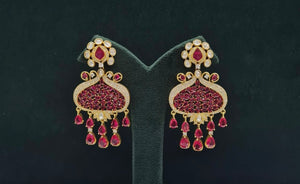 Kundan Earrings 08202 - KRISHNA'S SWETA JEWELLERY