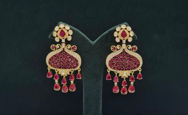 Kundan Earrings 08202 - KRISHNA'S SWETA JEWELLERY