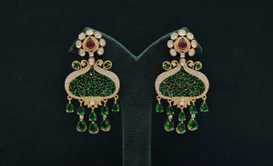 Kundan Earrings 08202 - KRISHNA'S SWETA JEWELLERY