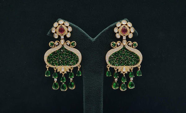 Kundan Earrings 08202 - KRISHNA'S SWETA JEWELLERY