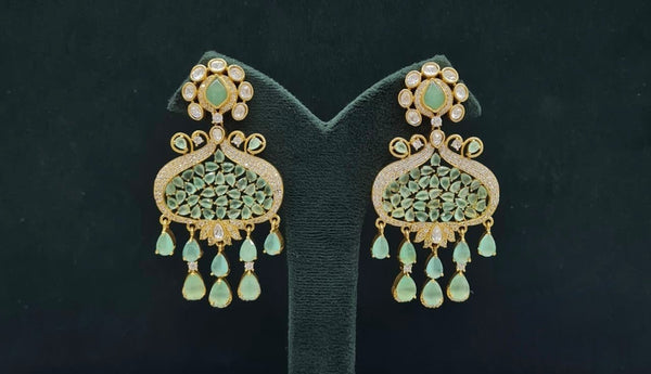Kundan Earrings 08202 - KRISHNA'S SWETA JEWELLERY