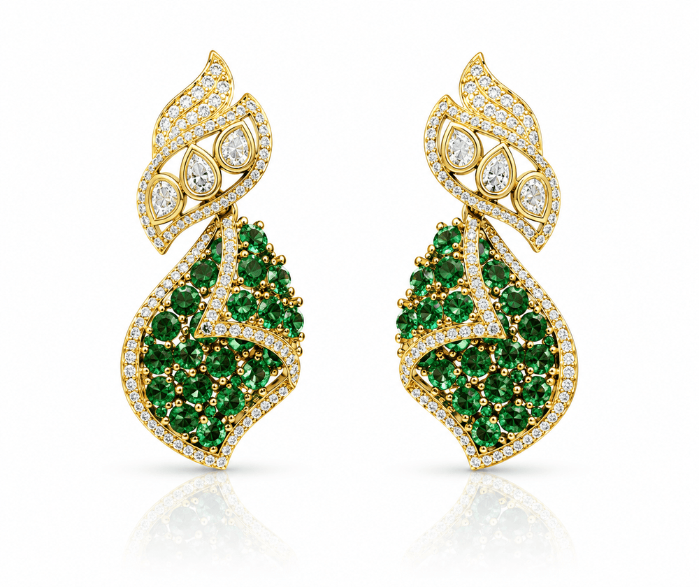 Kundan Earrings 08203 - KRISHNA'S SWETA JEWELLERY