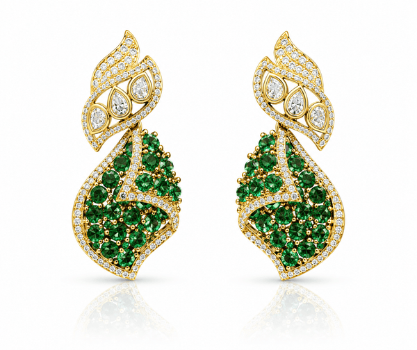 Kundan Earrings 08203 - KRISHNA'S SWETA JEWELLERY