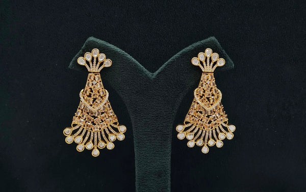 Kundan Earrings 08205 - KRISHNA'S SWETA JEWELLERY