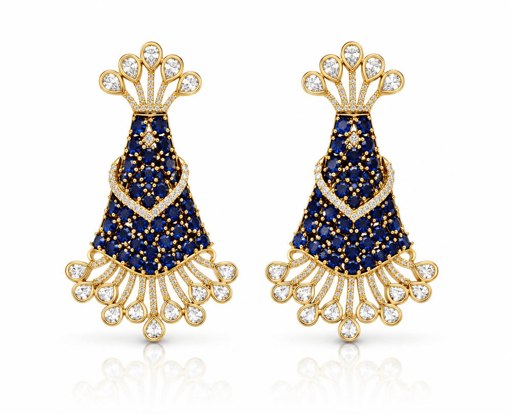 Kundan Earrings 08205 - KRISHNA'S SWETA JEWELLERY