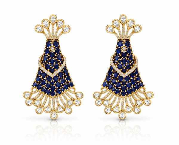 Kundan Earrings 08205 - KRISHNA'S SWETA JEWELLERY