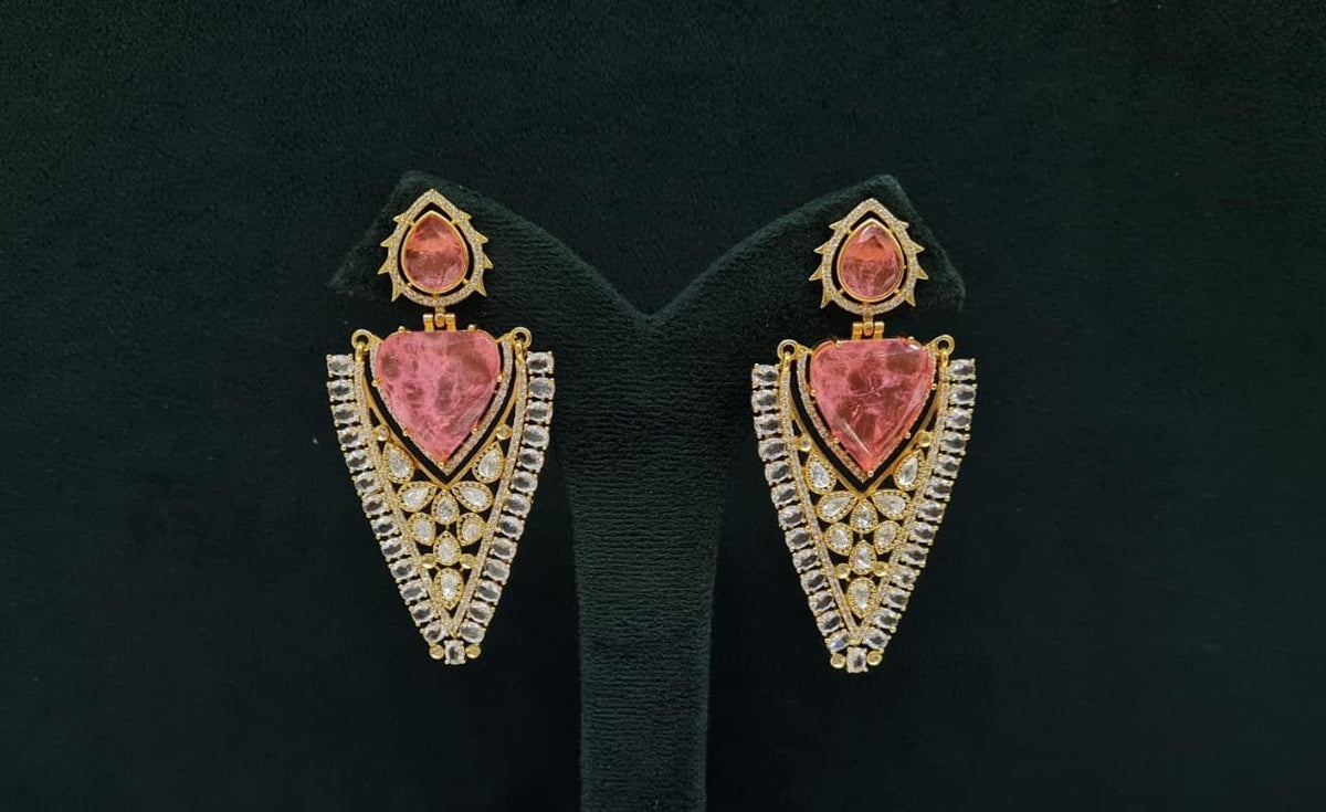Kundan Earrings 08206 - KRISHNA'S SWETA JEWELLERY