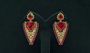 Kundan Earrings 08206 - KRISHNA'S SWETA JEWELLERY