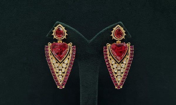 Kundan Earrings 08206 - KRISHNA'S SWETA JEWELLERY
