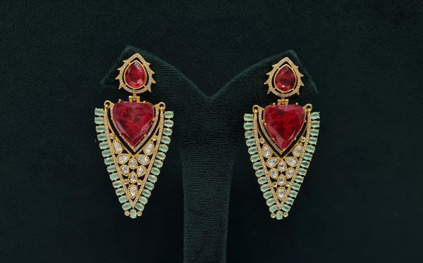 Kundan Earrings 08206 - KRISHNA'S SWETA JEWELLERY