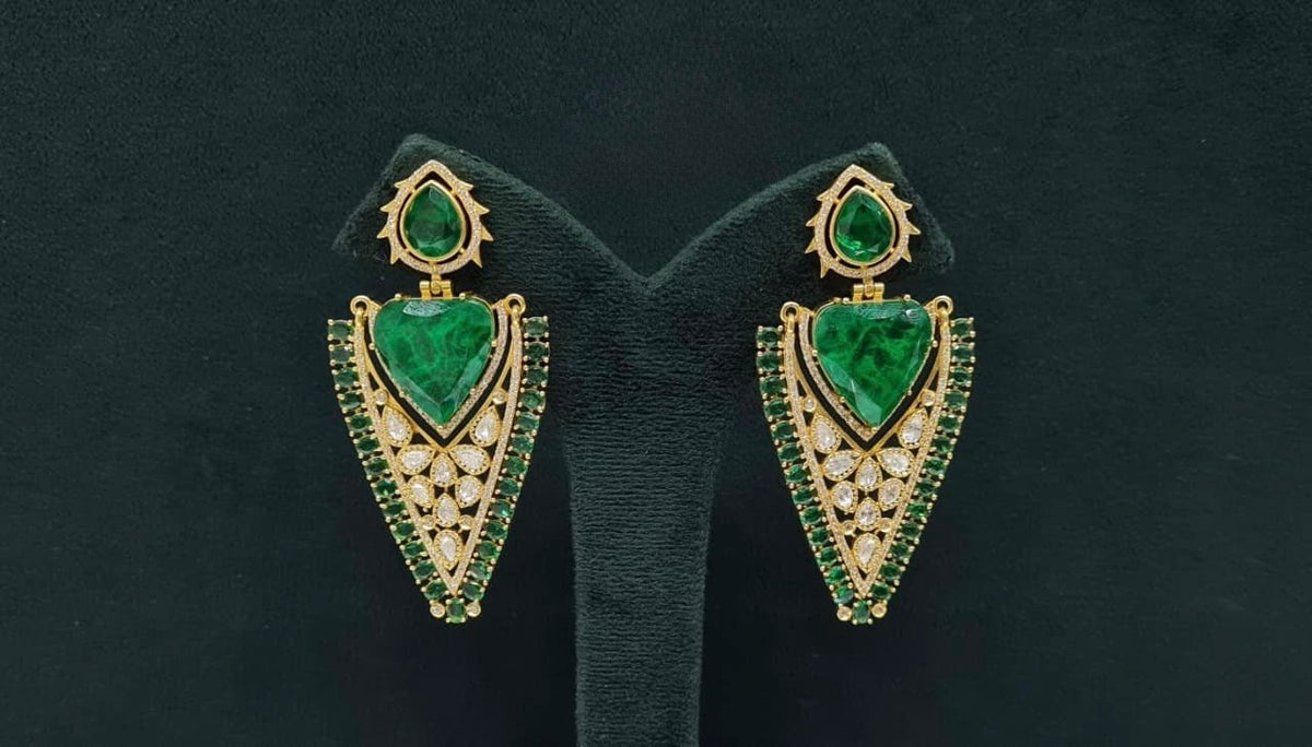 Kundan Earrings 08206 - KRISHNA'S SWETA JEWELLERY