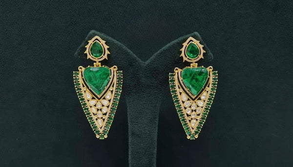 Kundan Earrings 08206 - KRISHNA'S SWETA JEWELLERY