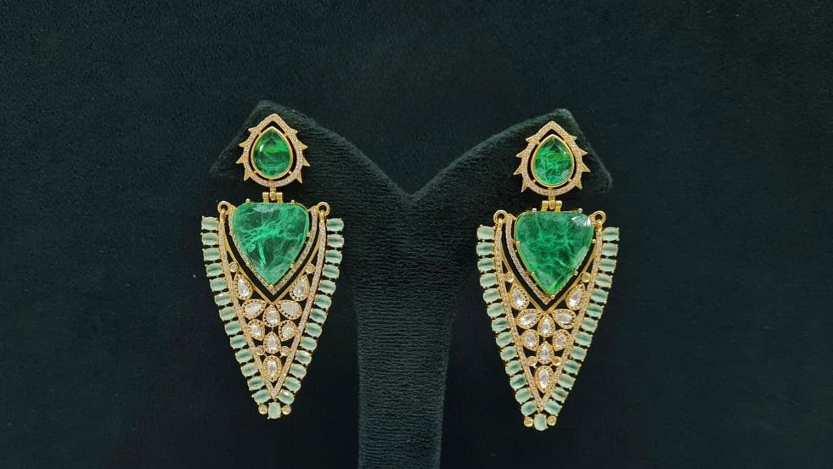 Kundan Earrings 08206 - KRISHNA'S SWETA JEWELLERY