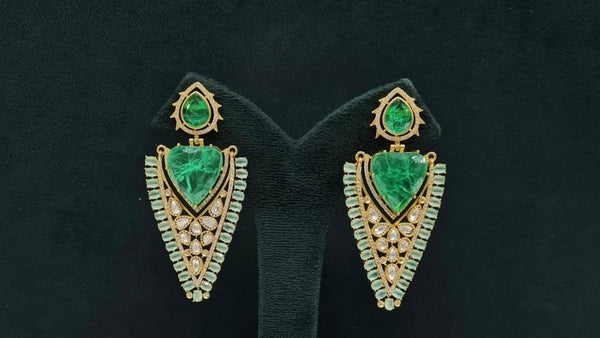 Kundan Earrings 08206 - KRISHNA'S SWETA JEWELLERY