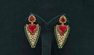 Kundan Earrings 08206 - KRISHNA'S SWETA JEWELLERY