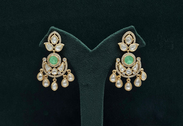 Kundan Earrings 08897 - KRISHNA'S SWETA JEWELLERY