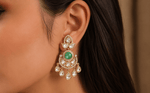 Kundan Earrings 08897 - KRISHNA'S SWETA JEWELLERY