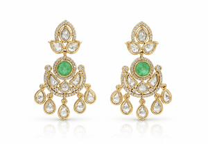 Kundan Earrings 08897 - KRISHNA'S SWETA JEWELLERY