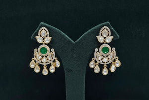Kundan Earrings 08897 - KRISHNA'S SWETA JEWELLERY
