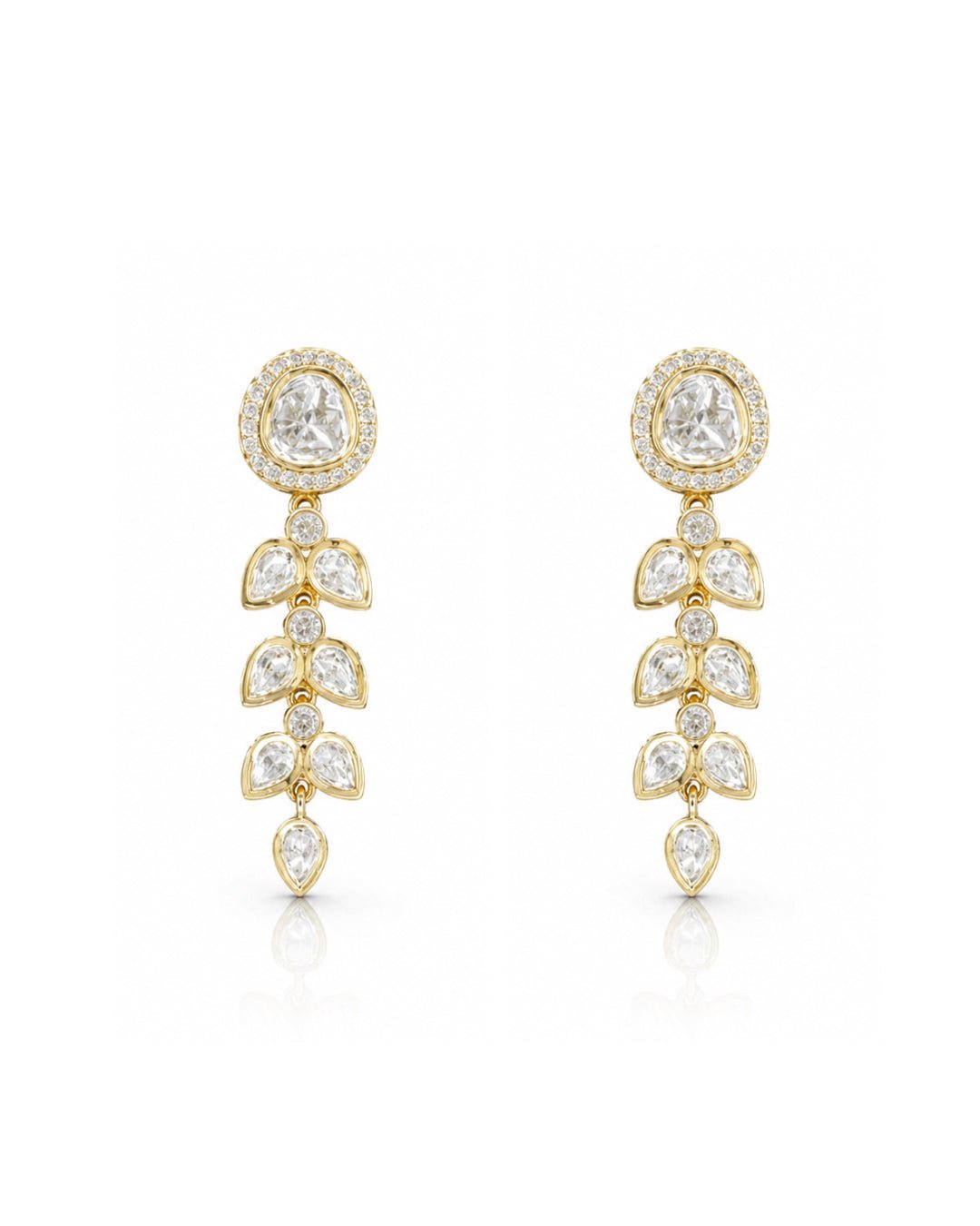 Kundan Earrings 08898 - KRISHNA'S SWETA JEWELLERY