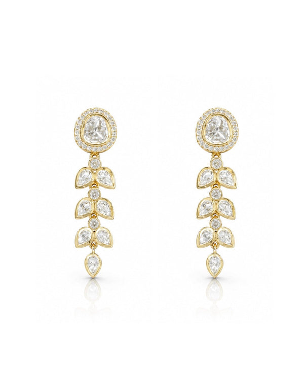 Kundan Earrings 08898 - KRISHNA'S SWETA JEWELLERY
