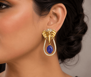 Kundan Earrings 08975 - KRISHNA'S SWETA JEWELLERY