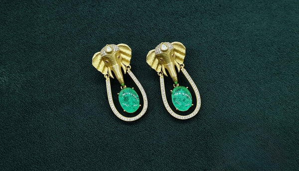 Kundan Earrings 08975 - KRISHNA'S SWETA JEWELLERY