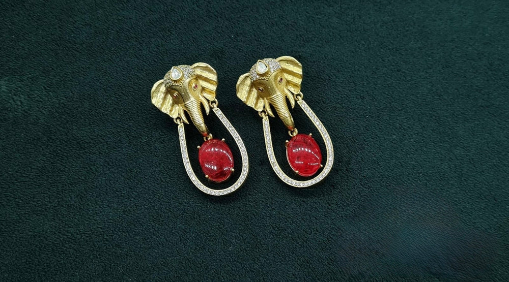 Kundan Earrings 08975 - KRISHNA'S SWETA JEWELLERY