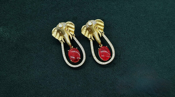Kundan Earrings 08975 - KRISHNA'S SWETA JEWELLERY