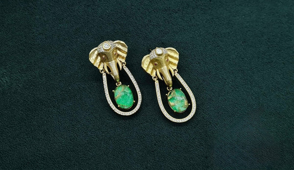Kundan Earrings 08975 - KRISHNA'S SWETA JEWELLERY