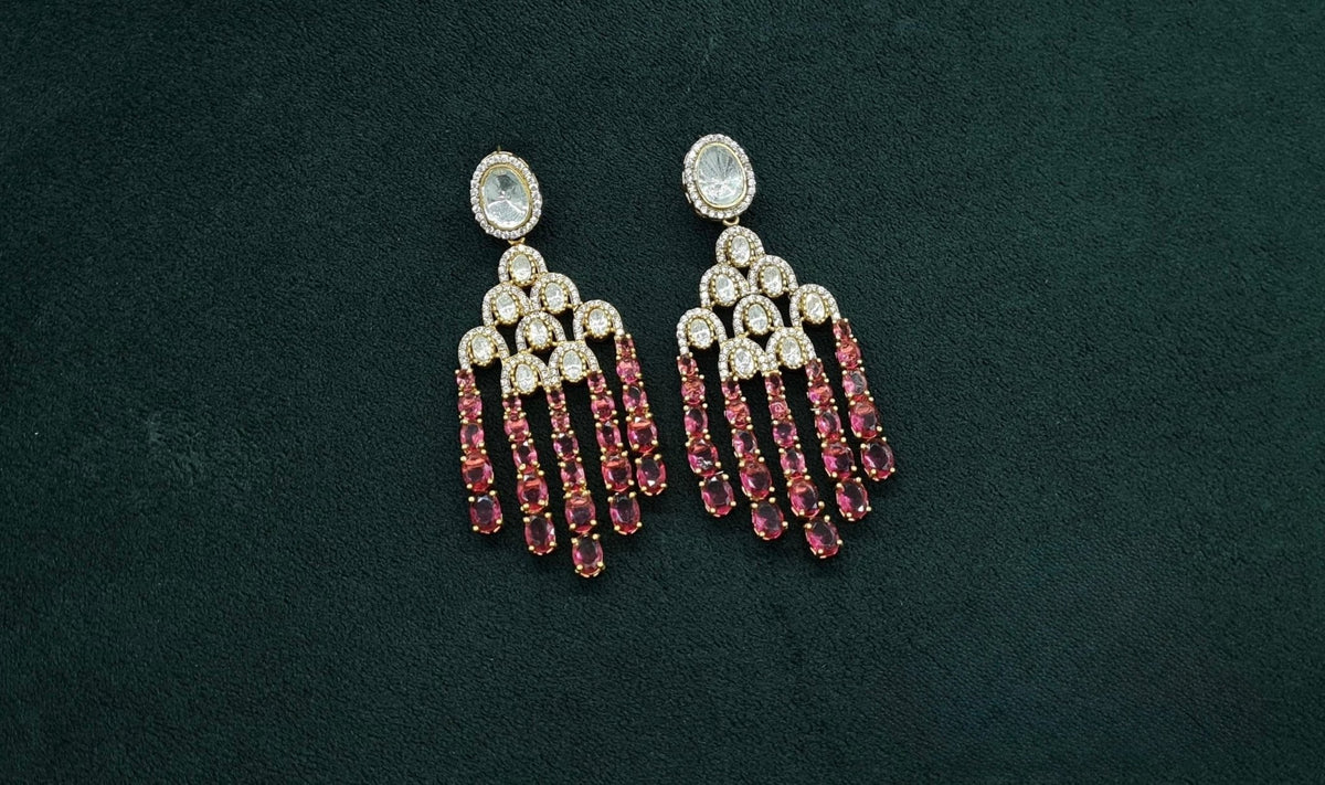 Kundan Earrings 08976 - KRISHNA'S SWETA JEWELLERY