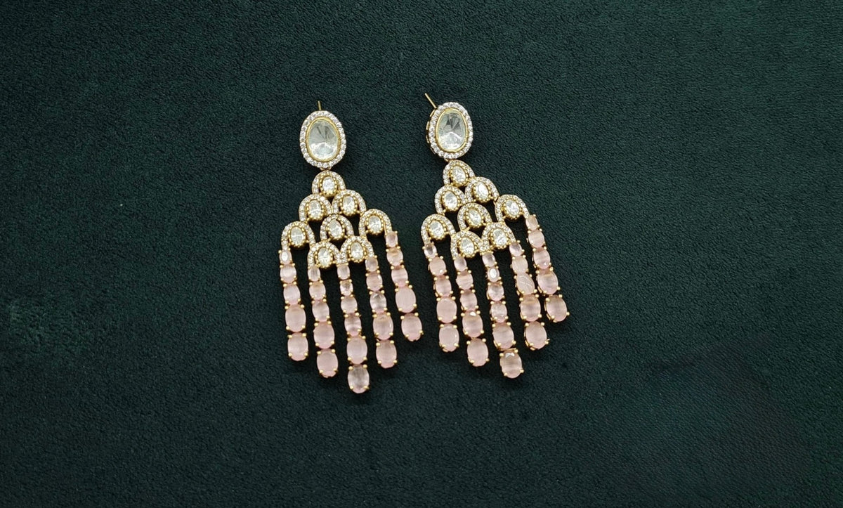 Kundan Earrings 08976 - KRISHNA'S SWETA JEWELLERY